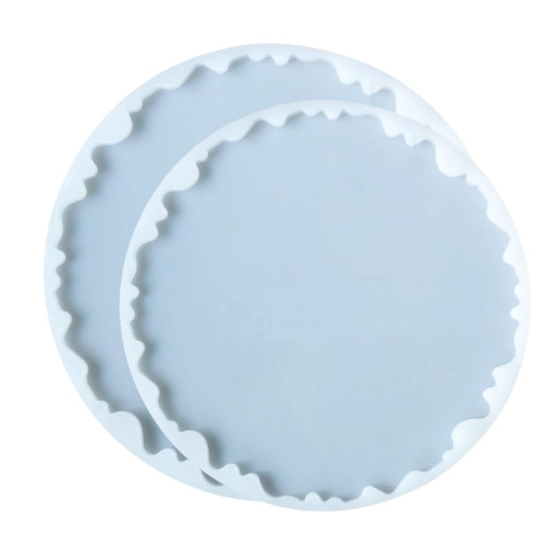 Snoogg 2 Pack 16 and 12 -Inch geode Agate Heavy Duty Silicone Mold for epoxy Resin Casting Design for Crafting and Resin Art Picture Decorations with Ease and Precision. - Image 1