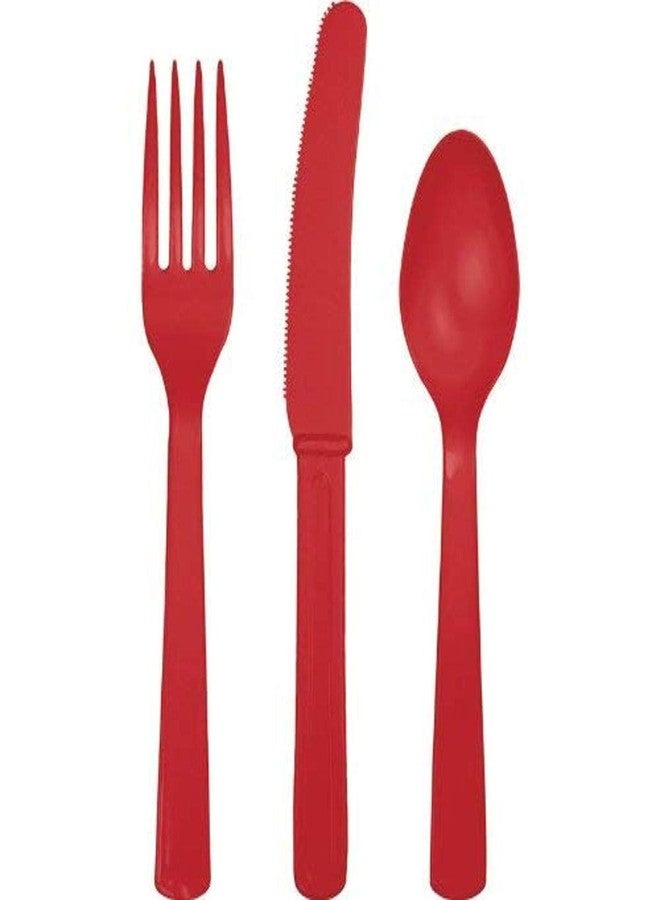 Creative Converting Assorted Cutlery CL, Standard, Classic Red