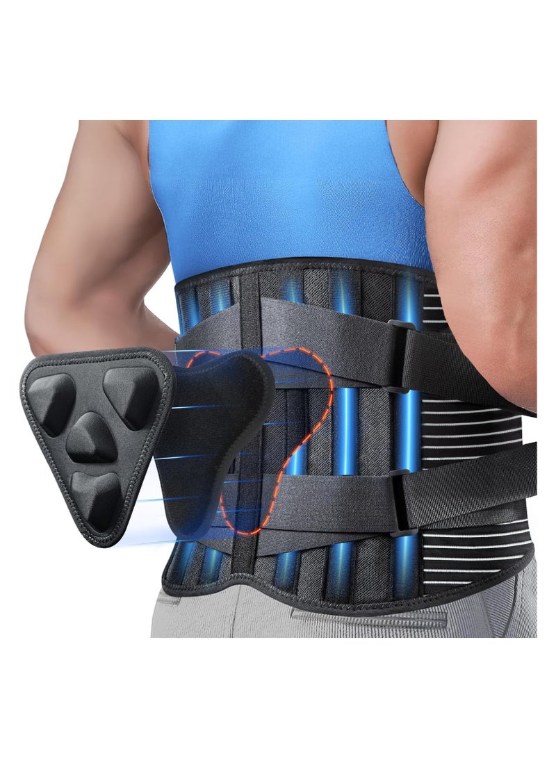 general Back Brace for Lower Back Pain Relief with 3D Lumbar Pad 6X Back Support Belt With Alternative Strips Soft Breathable Mesh Fabric Lumbar Support - Image 1