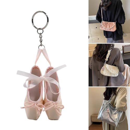 Haoyull Fashion Ballet Shoes Charm Keychain Haning Ornament Keyring Lovely Pendants Decoration for Purse Bag Backpack Handbag - Image 2