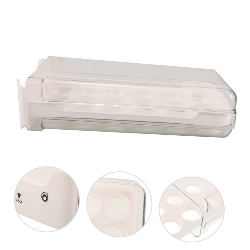 Stackable Egg Holder Storage Box For Refrigerator And Countertop White 32 50X18 30X8 90CM - Image 5
