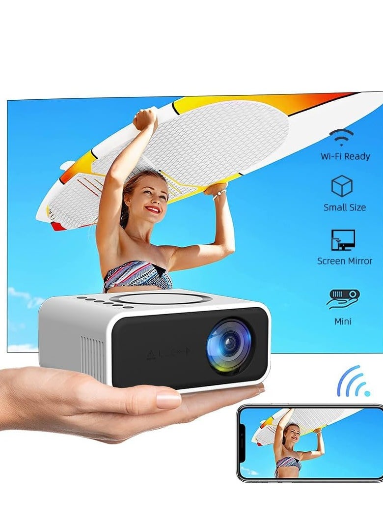 XICEN - Portable Mini Projector with WIFI, Remote Controller and Built-in Speaker, HD Outdoor Projector Compatible with Phone/iOS/Android/Tablet/Laptop/TV Stick/HDMI - Image 1