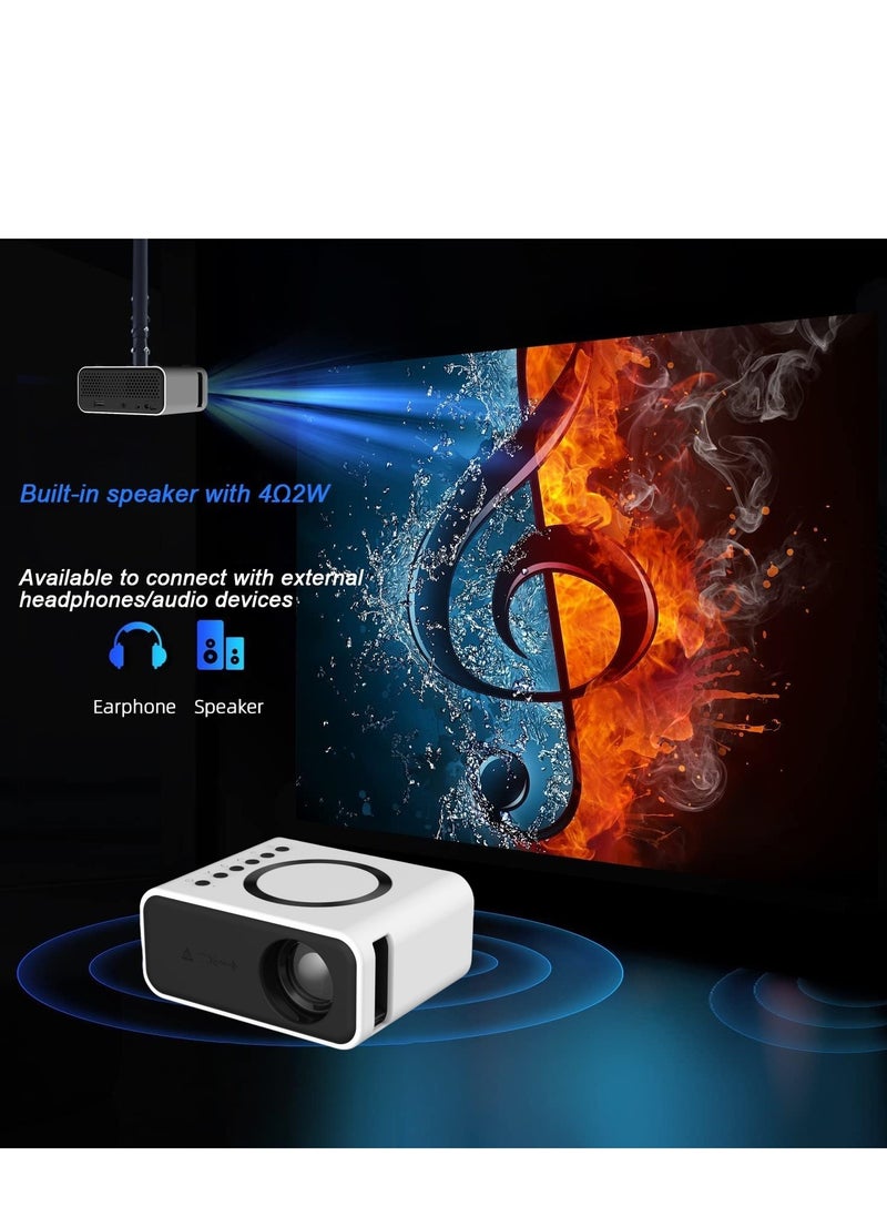 XICEN - Portable Mini Projector with WIFI, Remote Controller and Built-in Speaker, HD Outdoor Projector Compatible with Phone/iOS/Android/Tablet/Laptop/TV Stick/HDMI - Image 1