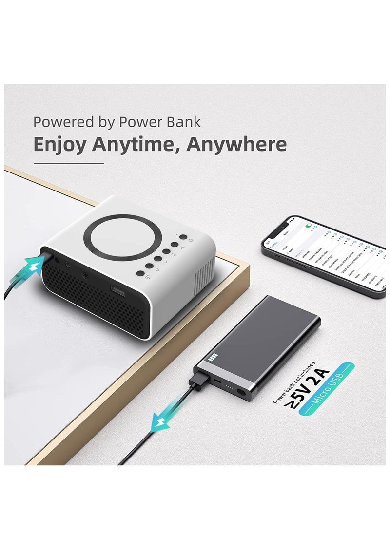 XICEN - Portable Mini Projector with WIFI, Remote Controller and Built-in Speaker, HD Outdoor Projector Compatible with Phone/iOS/Android/Tablet/Laptop/TV Stick/HDMI - Image 1