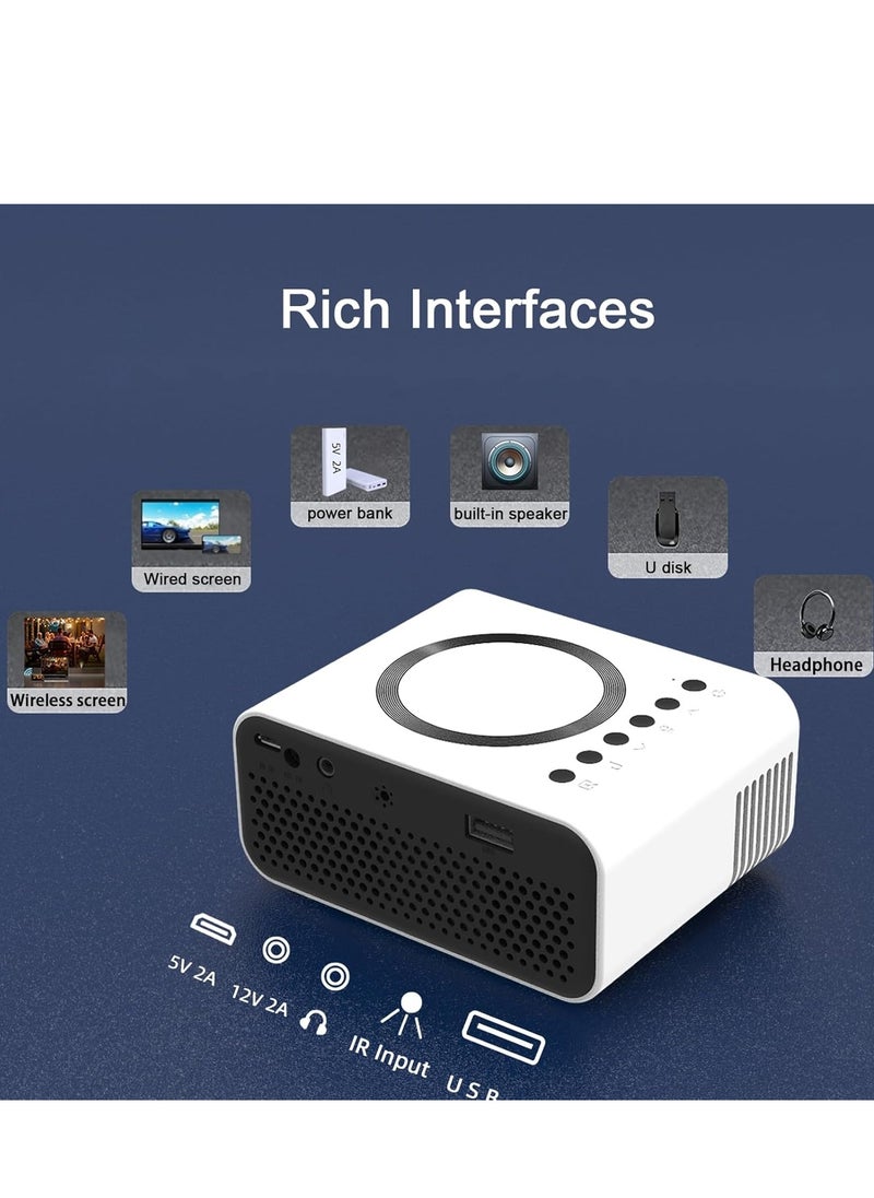 XICEN - Portable Mini Projector with WIFI, Remote Controller and Built-in Speaker, HD Outdoor Projector Compatible with Phone/iOS/Android/Tablet/Laptop/TV Stick/HDMI - Image 1