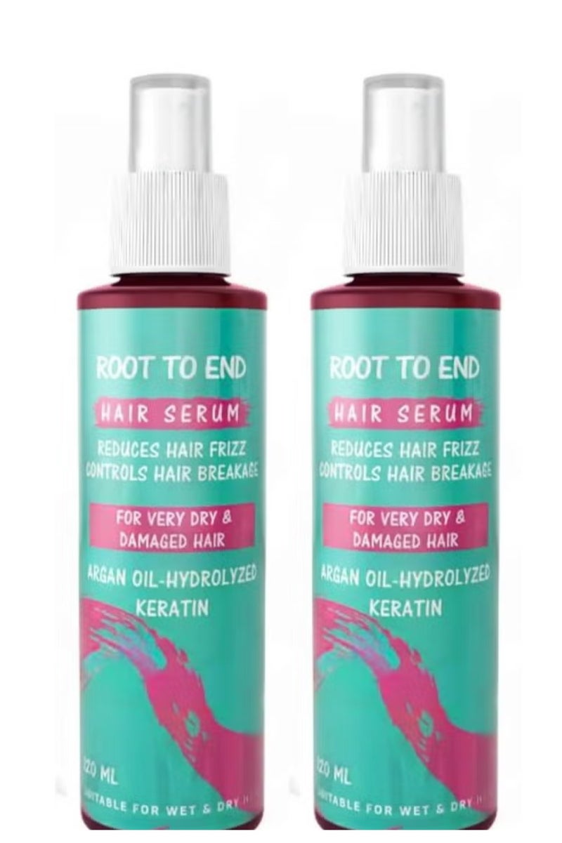 رووت تو إند روت تو اند سيرم للعنايه بالشعر الجاف والتالف 120 مل 1+1