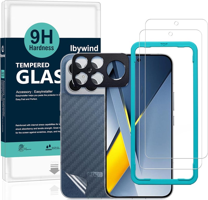 Ibywind for Xiaomi Poco F8 Ultra/Redmi K90 Pro Max 5G Screen Protector,2-Pack,9H Hardness Tempered Glass with Camera Lens Protector,Easy Installation Tool,Bubble-Free,Fingerprint Unlock,Anti-Shatter - Image 1