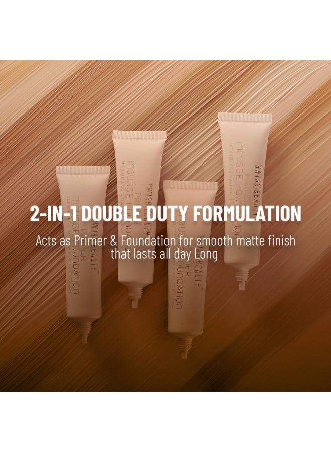 SWISS BEAUTY Primer Foundation Weightless Smooth & Velvet Touch, Face MakeUp, White Ivory, 30ml - Image 3