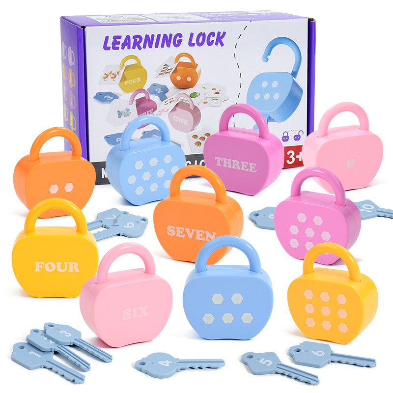 Early Education Unlocking Game Key Toy, Number Letter Matching, Fine Motor Skills Training - Image 1