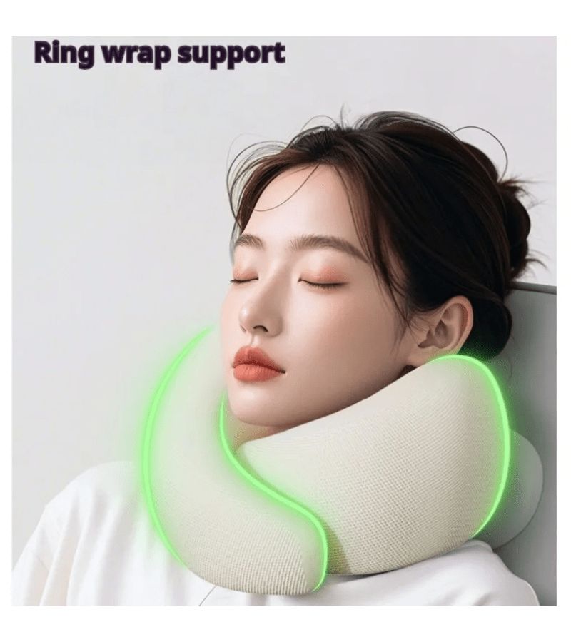 Sky Blue Neck Support Pillow for Camping 11x10x5 Inch Head Cushion and Protection - Image 2