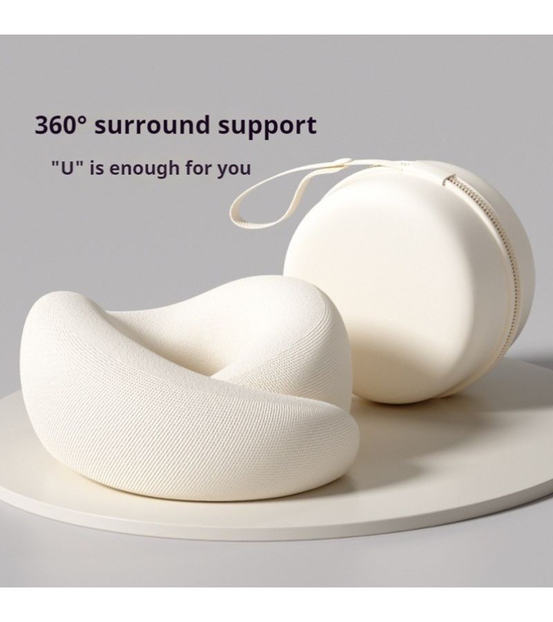 Sky Blue Neck Support Pillow for Camping 11x10x5 Inch Head Cushion and Protection - Image 1