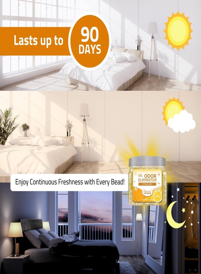 Perfa Pack of 2 Scented Gel Air Freshener | Citrus Scented Gel For Closet, Office, Car & Small Spaces | Room Deodorizer, Helps with Odor | Air Freshener Home Long Lasting | Bathroom Freshener | By Perfa - Image 4