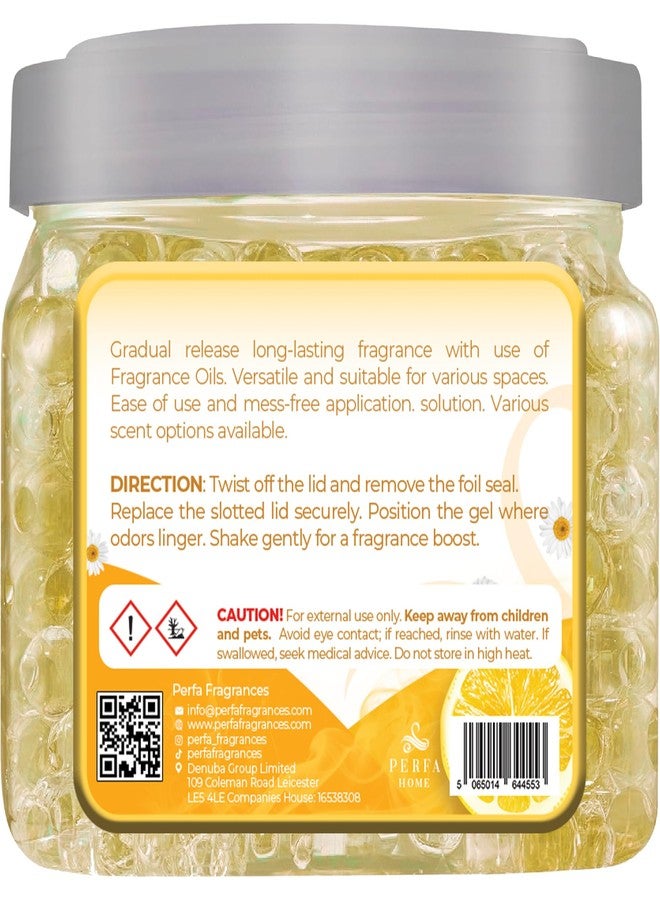 Perfa Pack of 2 Scented Gel Air Freshener | Citrus Scented Gel For Closet, Office, Car & Small Spaces | Room Deodorizer, Helps with Odor | Air Freshener Home Long Lasting | Bathroom Freshener | By Perfa - Image 2