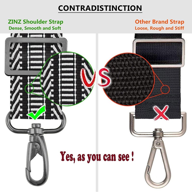 ZINZ Shoulder Strap, 79" Padded Adjustable Shoulder Bag Straps Replacement for Bags with D-Ring - Image 2
