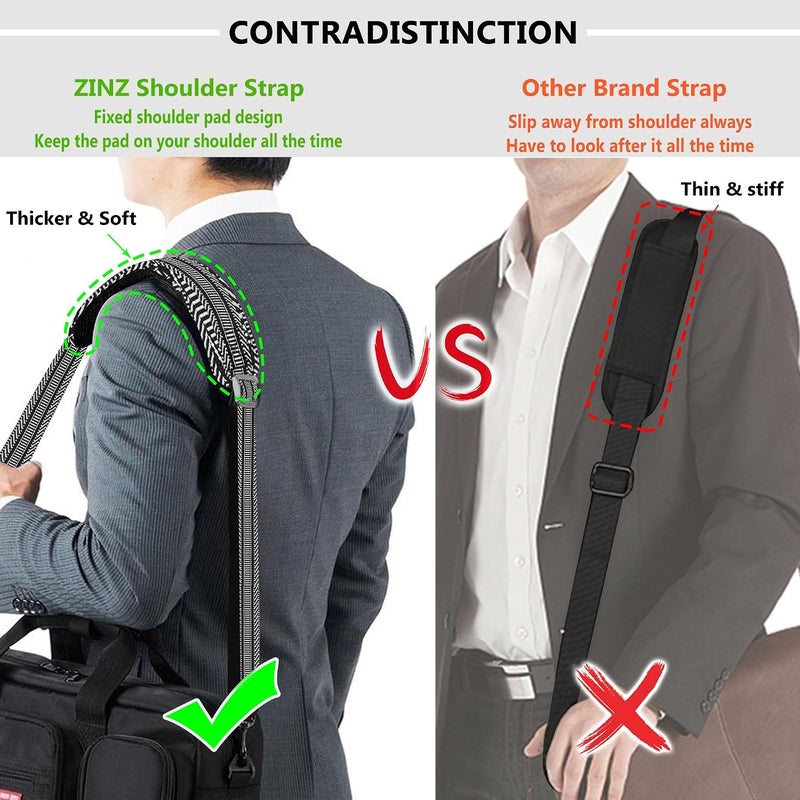 ZINZ Shoulder Strap, 79" Padded Adjustable Shoulder Bag Straps Replacement for Bags with D-Ring - Image 3