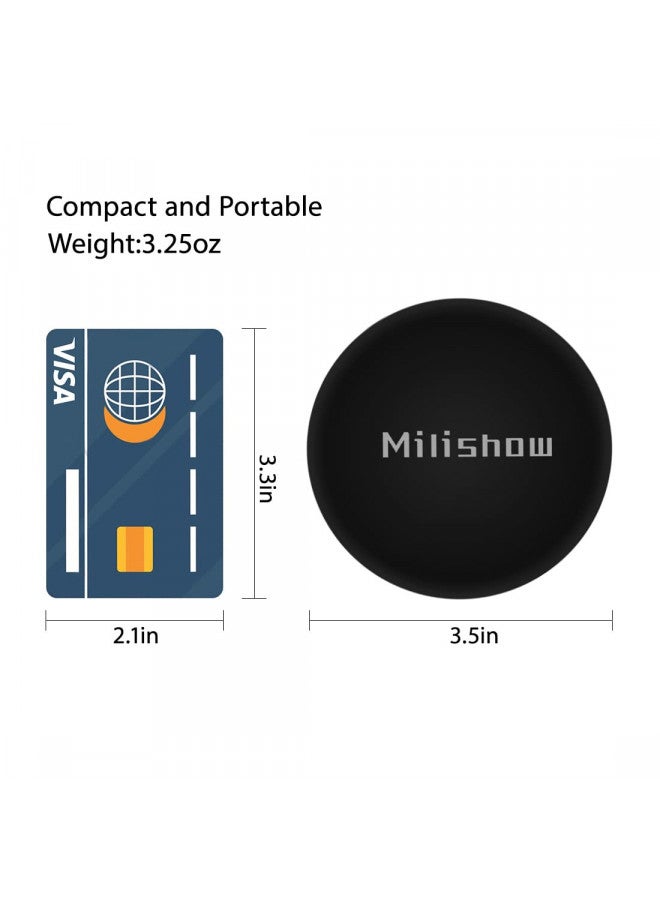 Milishow Milishow Compact Mirror with LED Light,1x/10x Magnifying Rechargeable Mirror,3.5in Pocket Mirror, Dimmable Travel Mirror for Purse,Handbag,Pocket,Handheld 2-Sided Makeup Mirror (Black) - Image 5