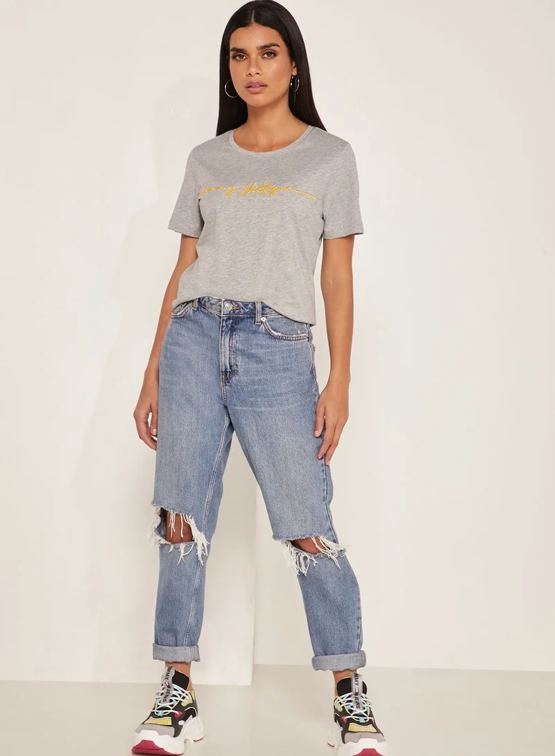 TOMMY HILFIGER Annie Crew Neck Logo T-Shirt