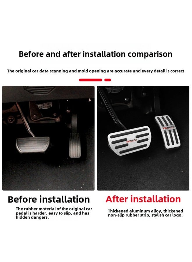 Tank 300/400 Accelerator Pedal Brake Anti-skid Pedal Aluminum Alloy Interior Decoration Modification Special Accessories-Color:Tank 300 Throttle Pedal-red 2-piece Set-Specifications:Standard  - Image 5
