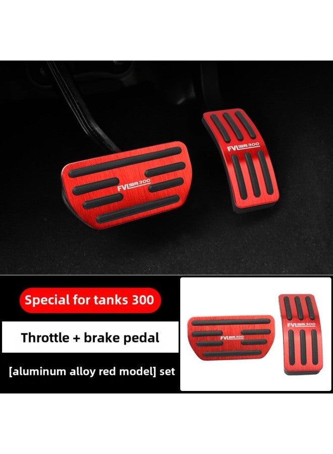 Tank 300/400 Accelerator Pedal Brake Anti-skid Pedal Aluminum Alloy Interior Decoration Modification Special Accessories-Color:Tank 300 Throttle Pedal-red 2-piece Set-Specifications:Standard  - Image 1