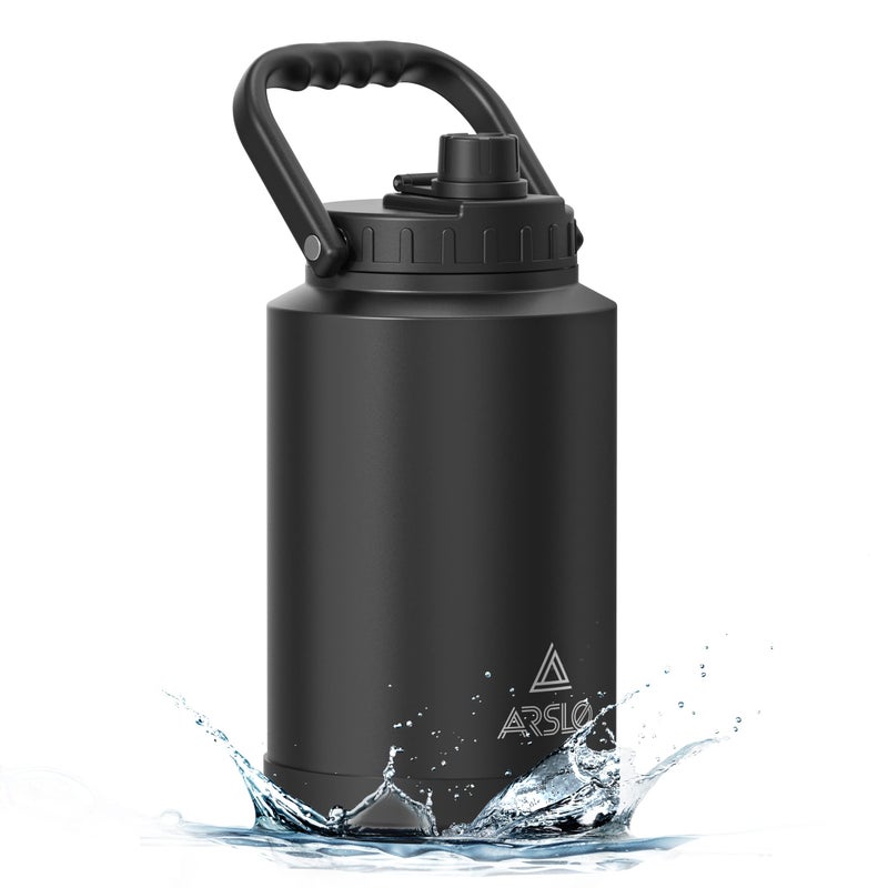 Arslo large Insulated Water Jug With Handle One Gallon Insulated Water Bottle 1 Gallon Stainless Steel Water Jug