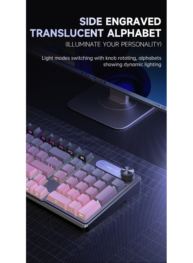 FURYCUBE لوحة مفاتيح ميكانيكية للألعاب FURYCUBE IP98 مقاومة للماء - لوحة مفاتيح ميكانيكية قابلة للغسل مع إحساس لمسي - Image 5