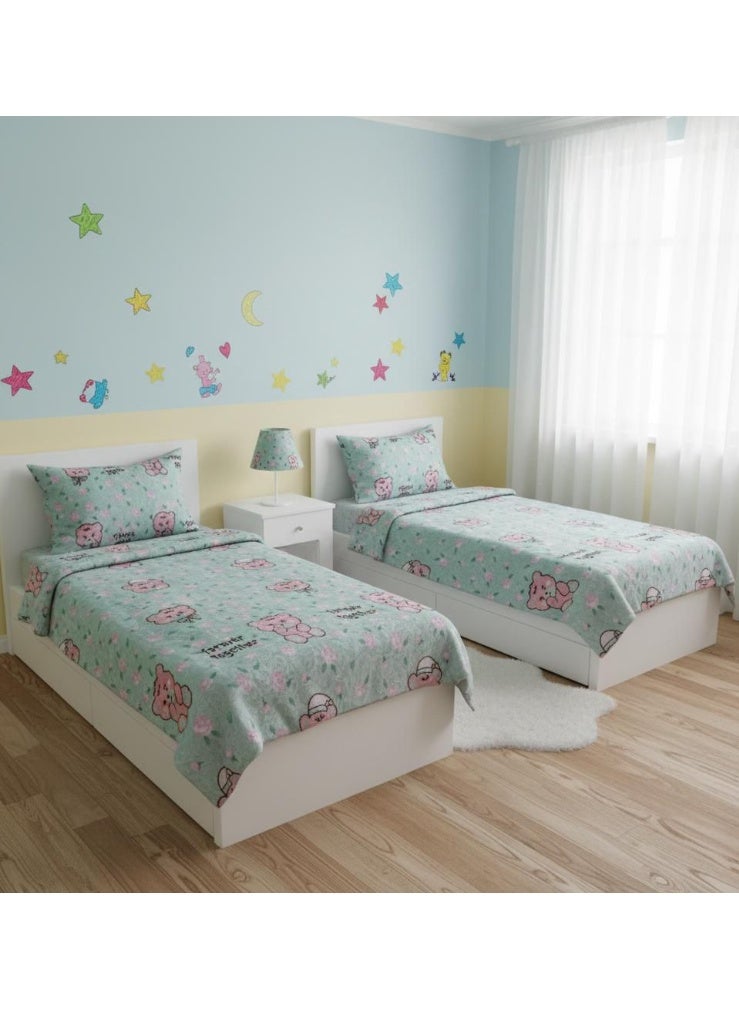 طقم دفاية سرير اطفال 6 قطع حفر ليزر - Image 1