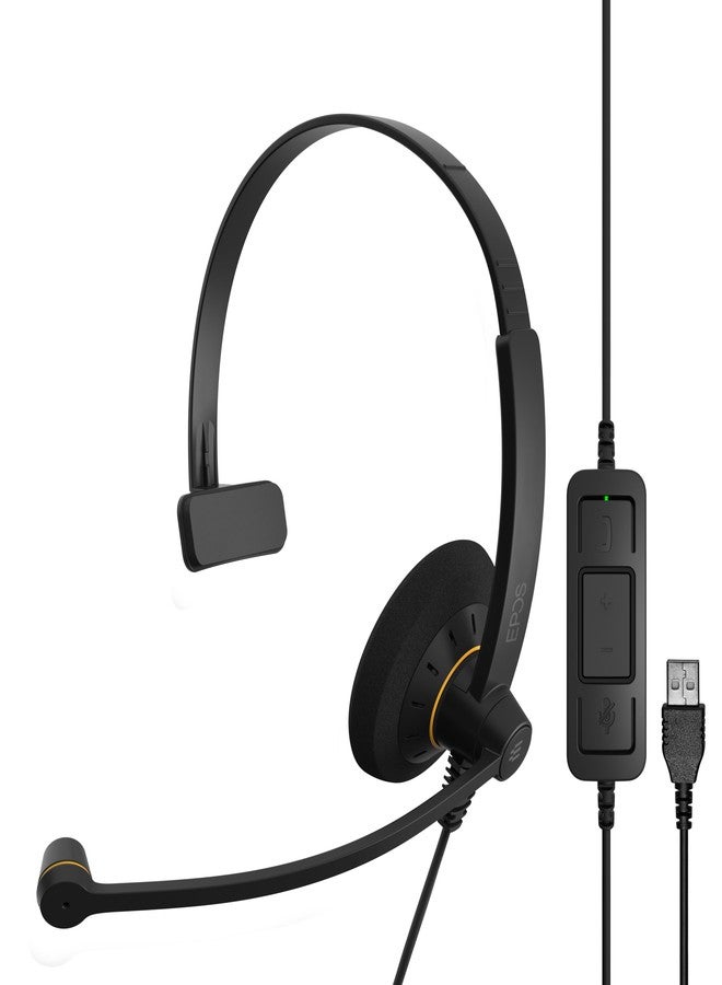 EPOS Sennheiser SC 30 USB ML (504546) - Single-Sided Business Headset | For Skype for Business | with HD Sound, Noise-Cancelling Microphone, & USB Connector (Black) - Image 1