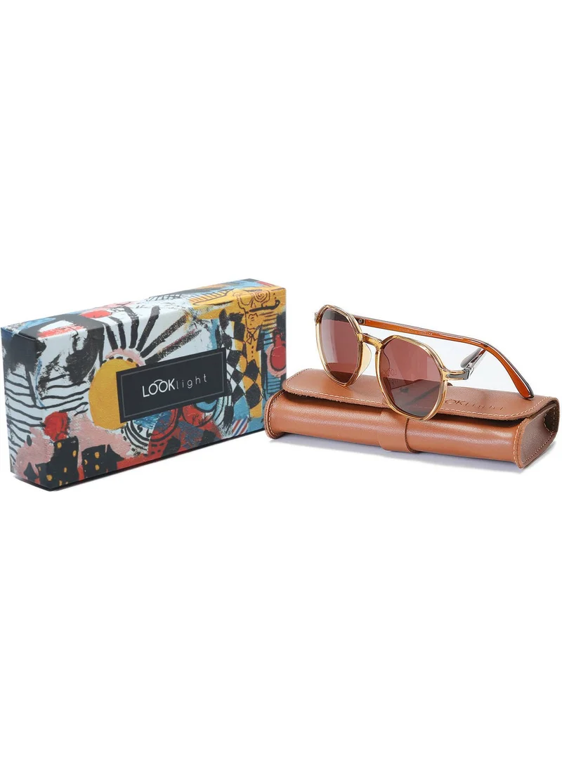 كيب Light Brown Glasses