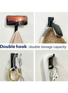 Bukela Door Hook, Extra Sticky 10LB (Max), Stainless Holder for Hanging Towel, Coat, Cloth, Purse, Hat, Key, Black Wall Mounted Self-Adhesive Hanger for Shower Kitchen Bathroom Heavy Duty  - Image 5
