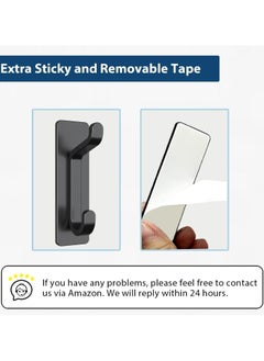 Bukela Door Hook, Extra Sticky 10LB (Max), Stainless Holder for Hanging Towel, Coat, Cloth, Purse, Hat, Key, Black Wall Mounted Self-Adhesive Hanger for Shower Kitchen Bathroom Heavy Duty  - Image 4