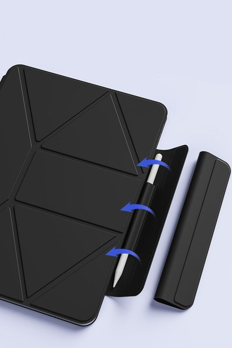 عام غطاء آيباد (A16) للجيلين 11 و10 (2025/2022)، مع حامل مفصلي قابل للتعديل، وحامل قابل للتعديل مع حامل قلم مغناطيسي قابل للإزالة، وإيقاظ/نوم تلقائي، ويمكن استخدامه لجهازين. - Image 4