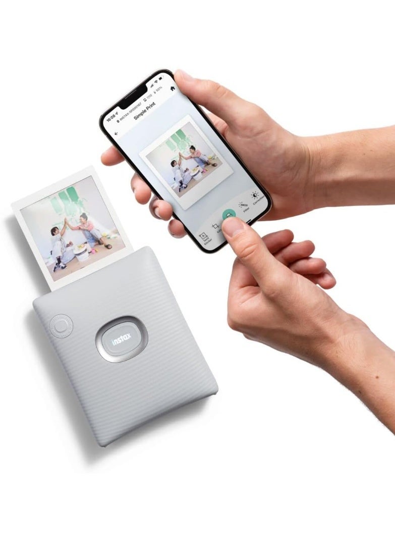 سكوير طابعة صور الهواتف الذكية Link، لون أبيض رمادي - Image 3