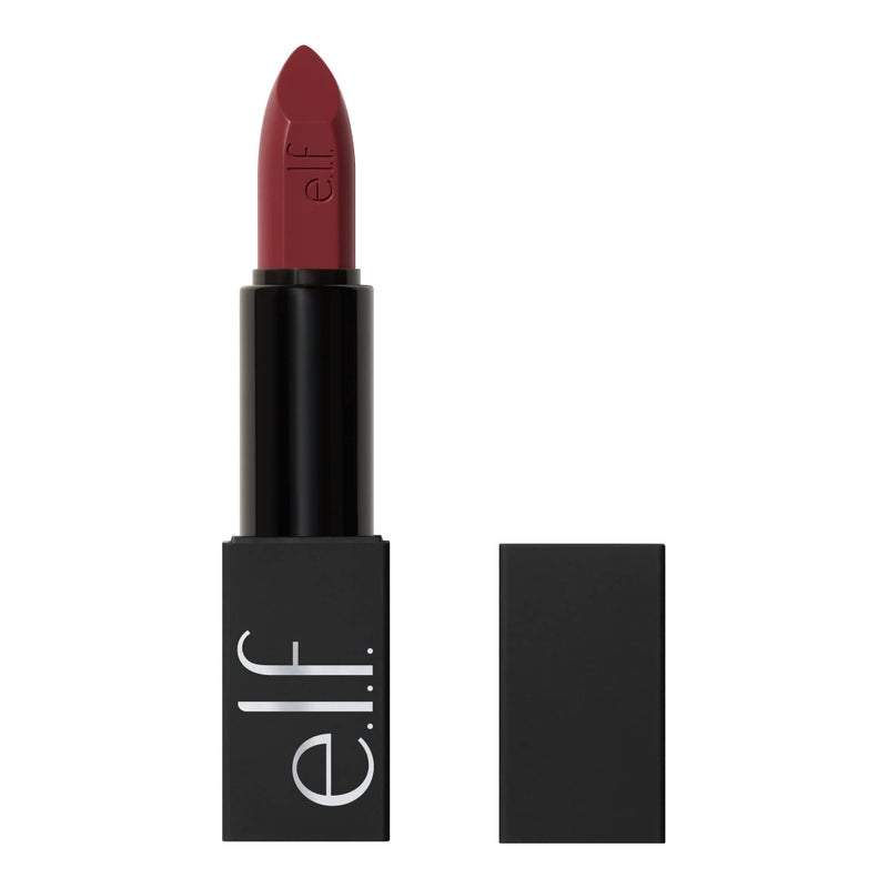 elf O Face Satin Lipstick Richly Pigmented Nourishing LongLasting Creamy Lipstick Infused With Jojoba Vegan CrueltyFree Shameless