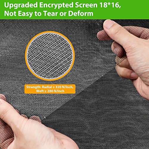 Ouskr Replacement Window Screens, 48X118 Inch Durable Window Screen Mesh for Patio Porch Door Windows, DIY Adjustable Fiberglass Screen Repair Kit Sliding Net Roll Pet, Black by Ouskr - Image 3