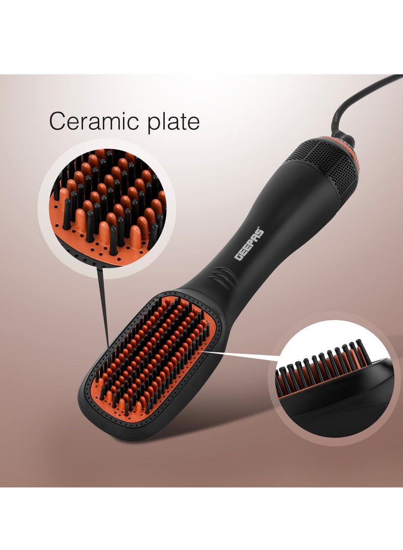 GEEPAS فرشاة تجفيف وفرد 3 في 1، سرعتان وإعدادان للحرارة، مشط مدمج مع تسخين PTC، مثالي للصالونات والتصفيف في المنزل مع خطاف تعليق، سخان PTC، محرك تيار مستمر - Image 2