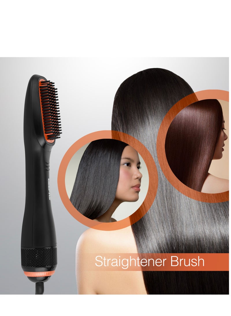 GEEPAS فرشاة تجفيف وفرد 3 في 1، سرعتان وإعدادان للحرارة، مشط مدمج مع تسخين PTC، مثالي للصالونات والتصفيف في المنزل مع خطاف تعليق، سخان PTC، محرك تيار مستمر - Image 3