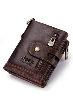 Jeep JEEP Leather Wallet Large Capacity Wallet Retro Wallet Men's Wallet  - Image 1