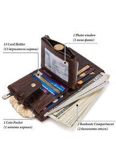 Jeep JEEP Leather Wallet Large Capacity Wallet Retro Wallet Men's Wallet  - Image 4