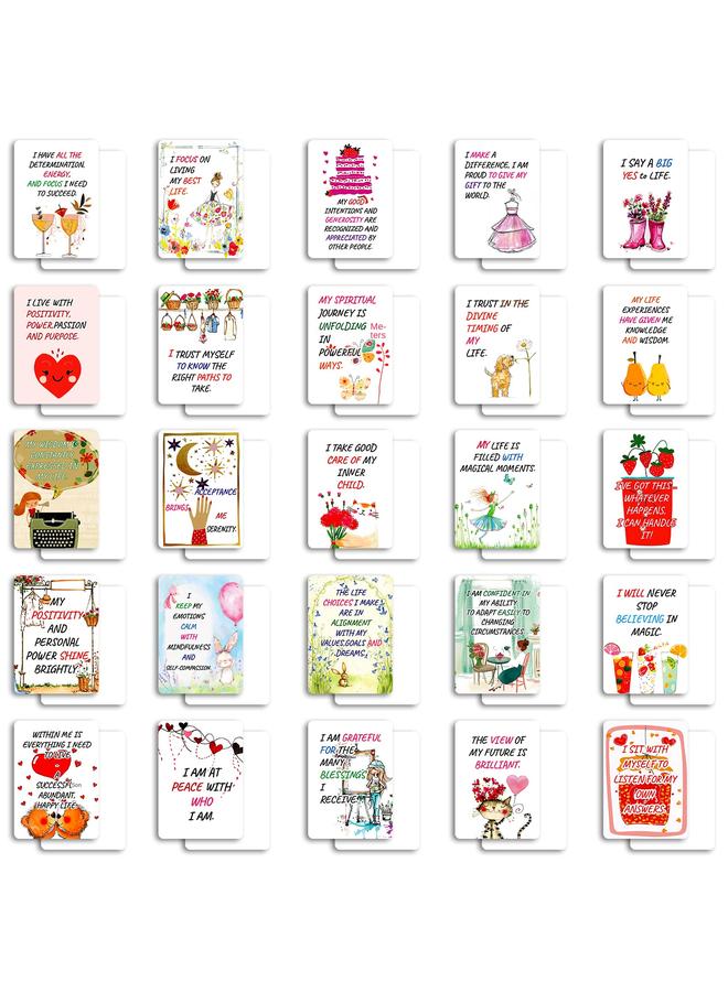 Bluejw Selling New 50 Cartoon Positive Energy Incentive Text Postcards Selling High-end Simple Exciting - Image 5