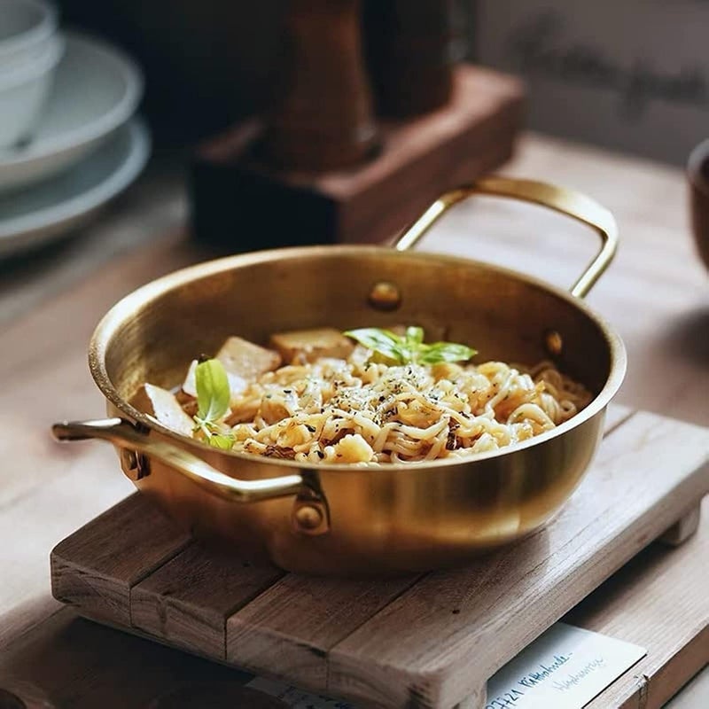Stainless Steel Spanish Seafood Skillet, Storage Bowl Non-Stick Lobster Pan Seafood Kitchen Tools (19cm) - Image 3