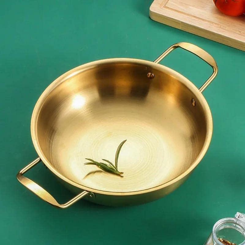 Stainless Steel Spanish Seafood Skillet, Storage Bowl Non-Stick Lobster Pan Seafood Kitchen Tools (19cm) - Image 1