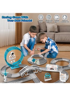 205 Pcs Track Toys, Create A Space For Boys Girls 3 4 5 6 7 9 Year, Diy Race Car Bendable Flexible Playset With Projector & 2Pcs Astronaut, Space Train Set Stem Educational Birthday Easter Gifts - pzsku/Z3DDFB681576442C1D688Z/45/_/1732786175/afdd7de6-b008-4b10-a15e-0f5ad352b9ad