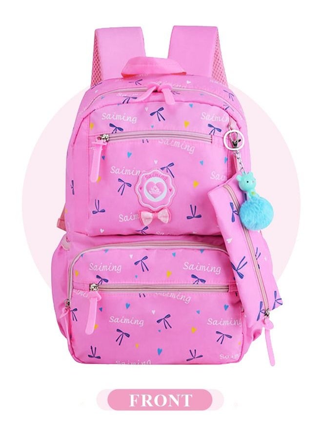 3pcs Heart and Bowknot Printed Graphic Cute Functional Backpack Set Schoolbag and Shoulder Bag and Pencil Case with Doll Pendant for Kids/Girls Pink - pzsku/Z3DDFBAB5A440B3F38D55Z/45/_/1640081317/31053fbf-7888-457e-8c04-909b24cb53ea