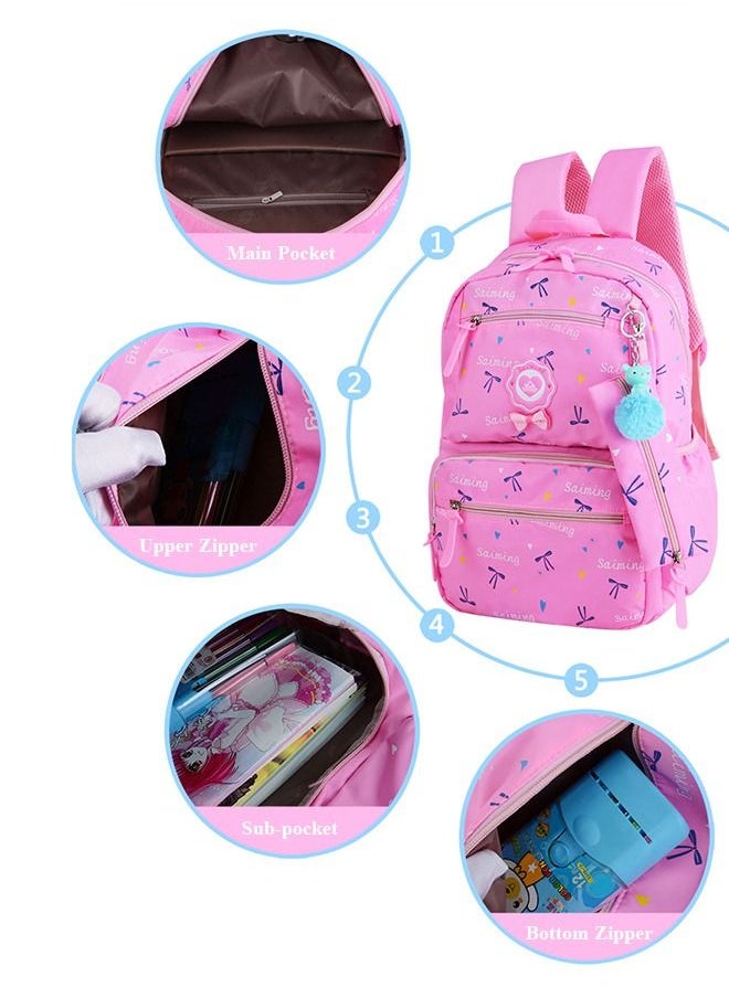 3pcs Heart and Bowknot Printed Graphic Cute Functional Backpack Set Schoolbag and Shoulder Bag and Pencil Case with Doll Pendant for Kids/Girls Pink - pzsku/Z3DDFBAB5A440B3F38D55Z/45/_/1640081317/5533b268-50c5-411c-a8c8-a1b104724398