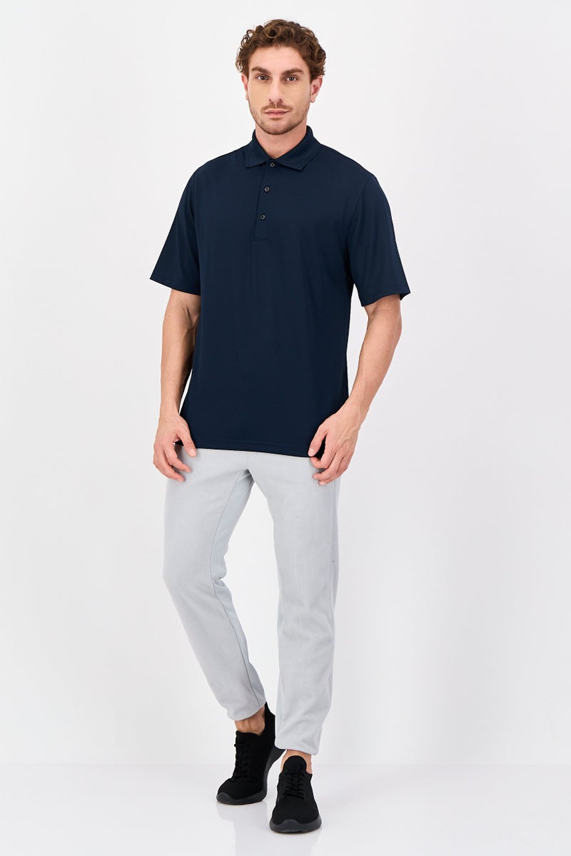 Greg Norman Men Sportswear Fit Short Sleeves Outdoor Polo Shirt, Navy - Image 4