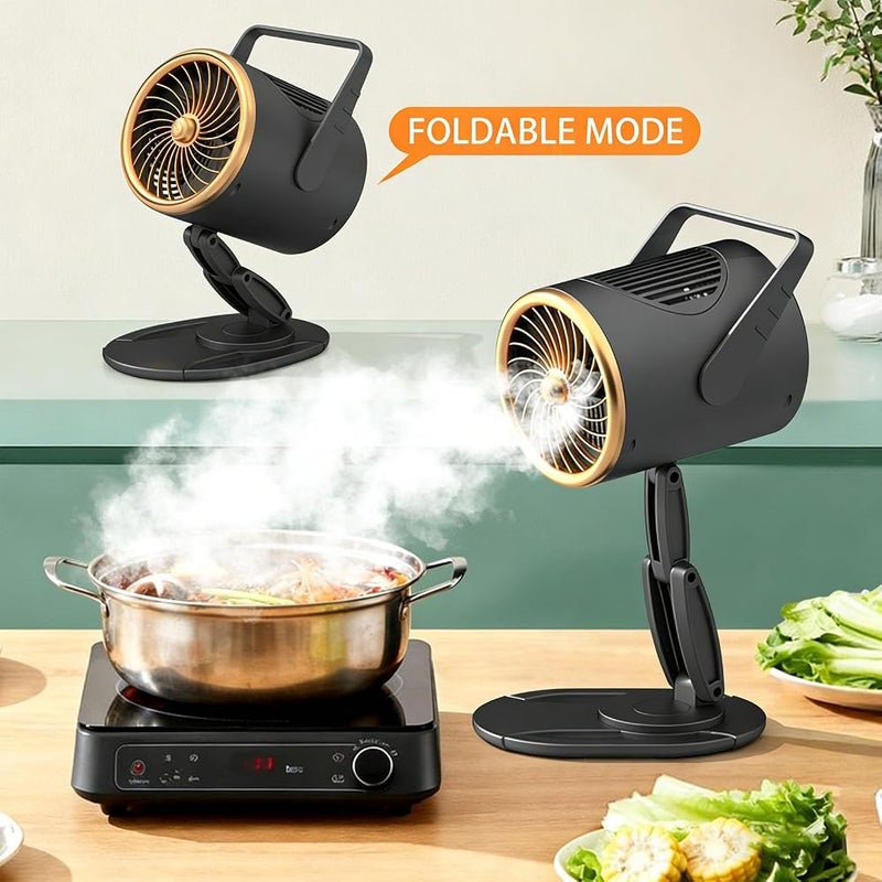 TOPINCN Desktop Range Hood, 3 Speed High Suction Foldable Exhaust Fan with Charcoal Filter, Portable Smoke Absorber for Indoor BBQ Hotpot Camping Table Cooking - Image 5