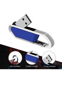 Generic USB Flash Drive, Portable Metal Thumb Drive with Keychain, USB 2.0 Flash Drive Memory Stick, Convenient and Fast Pen Thumb U Disk for External Data Storage, (1pc 128GB Blue)  - Image 4