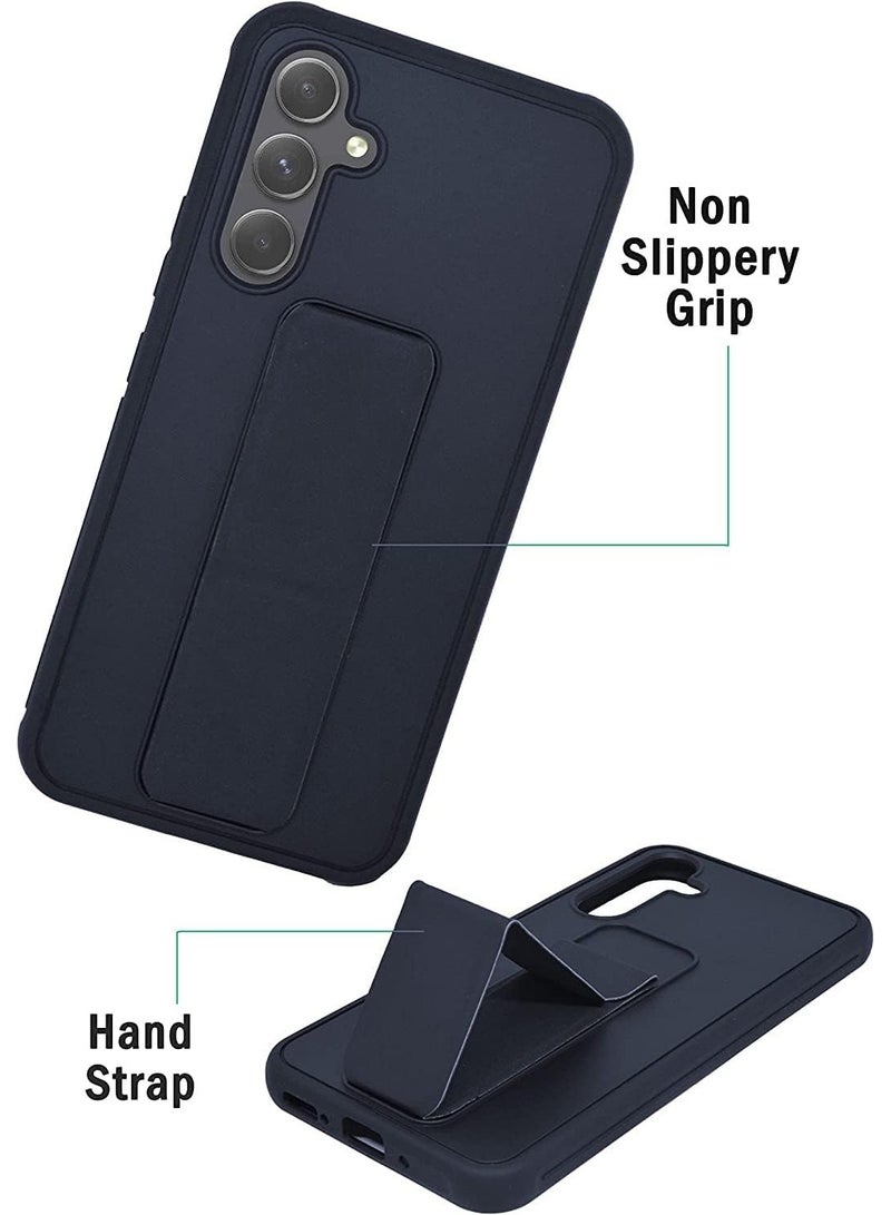 Samsung Galaxy S25 FE Back Stand Case Magnetic Car Holder Soft Silicone Horizontal & Vertical Kickstand Cover Wrist Strap Full protection Case for Samsung Galaxy S25 FE - Image 3