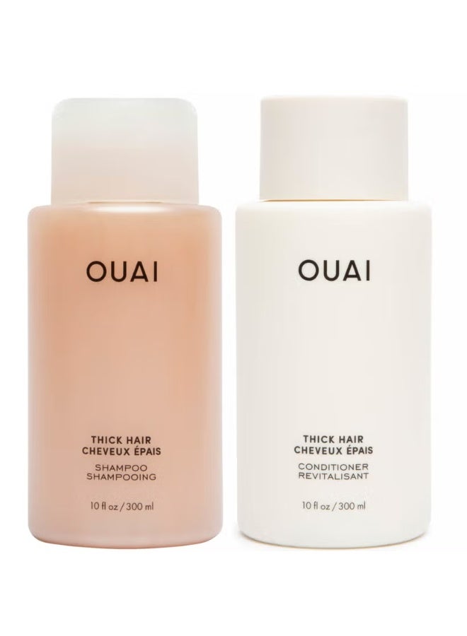 OUAI Thick Hair Shampoo and Thick Hair Conditioner Bundle - Image 1