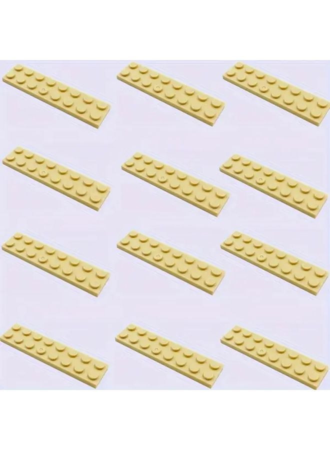 Beige ABS Farm Garden Character Bricks 12pcs Building Blocks DIY Scenes Toys - Image 1